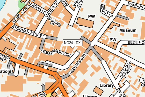 NG24 1DX map - OS OpenMap – Local (Ordnance Survey)