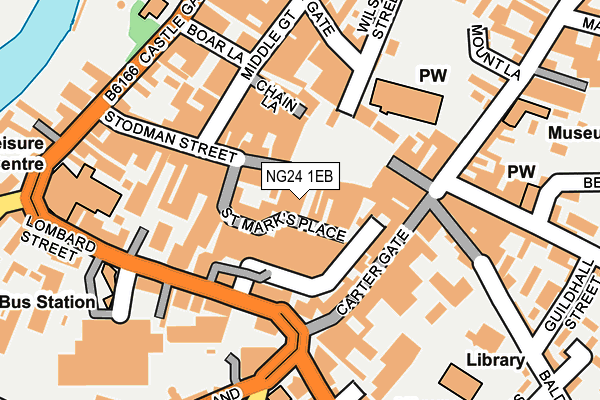 NG24 1EB map - OS OpenMap – Local (Ordnance Survey)