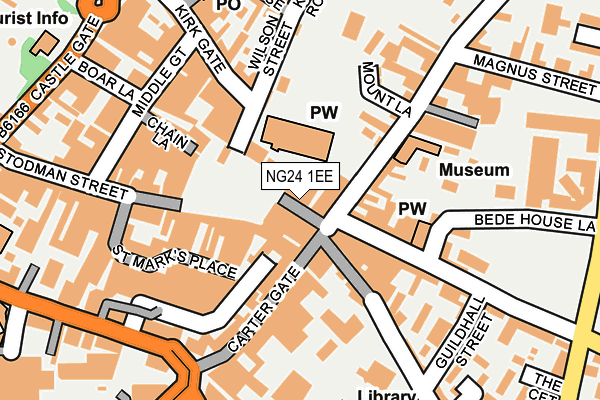 NG24 1EE map - OS OpenMap – Local (Ordnance Survey)