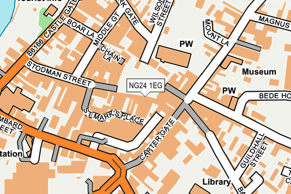 NG24 1EG map - OS OpenMap – Local (Ordnance Survey)