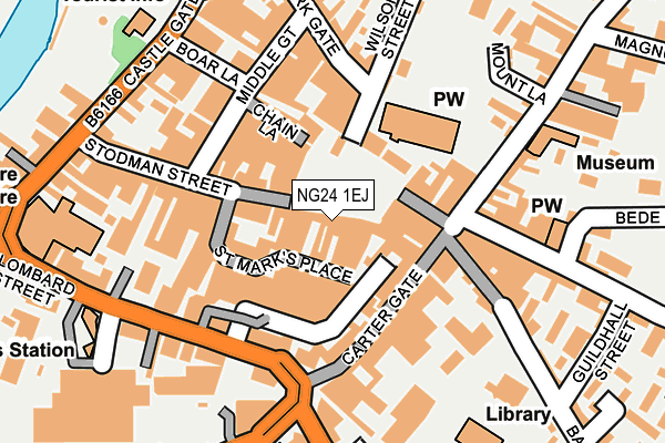 NG24 1EJ map - OS OpenMap – Local (Ordnance Survey)