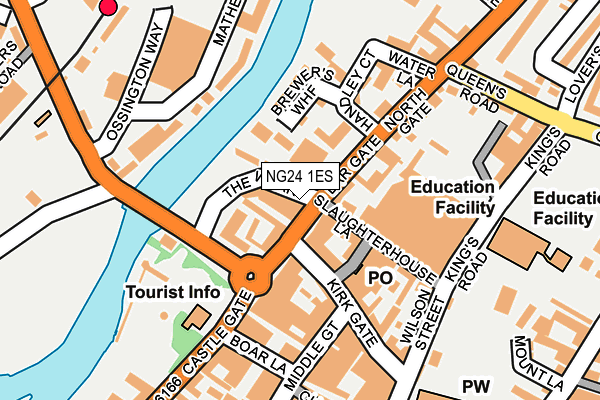NG24 1ES map - OS OpenMap – Local (Ordnance Survey)