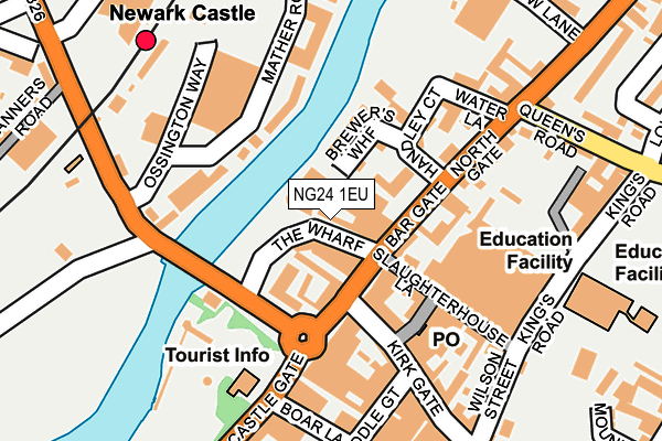 NG24 1EU map - OS OpenMap – Local (Ordnance Survey)