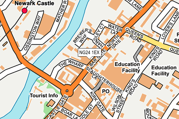 NG24 1EX map - OS OpenMap – Local (Ordnance Survey)