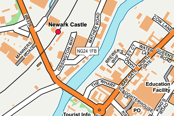 NG24 1FB map - OS OpenMap – Local (Ordnance Survey)