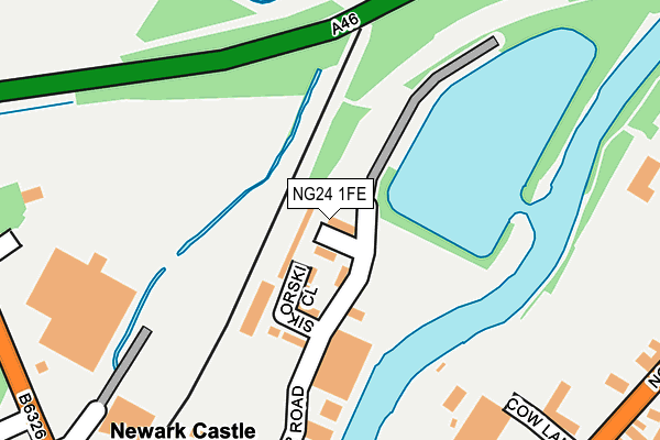 NG24 1FE map - OS OpenMap – Local (Ordnance Survey)