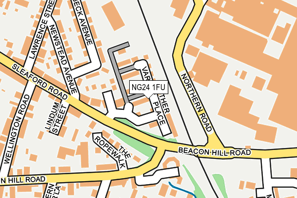 NG24 1FU map - OS OpenMap – Local (Ordnance Survey)