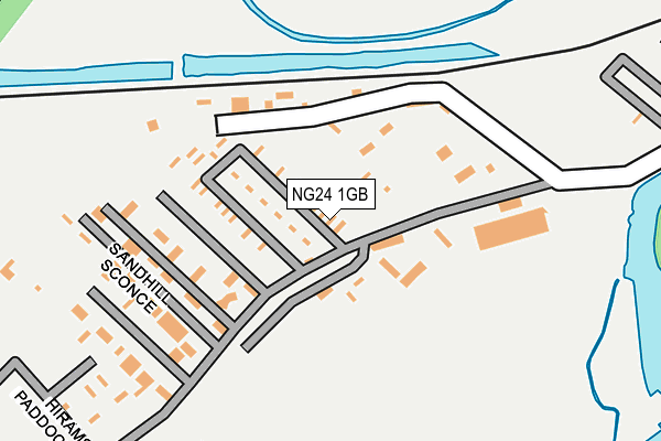 NG24 1GB map - OS OpenMap – Local (Ordnance Survey)