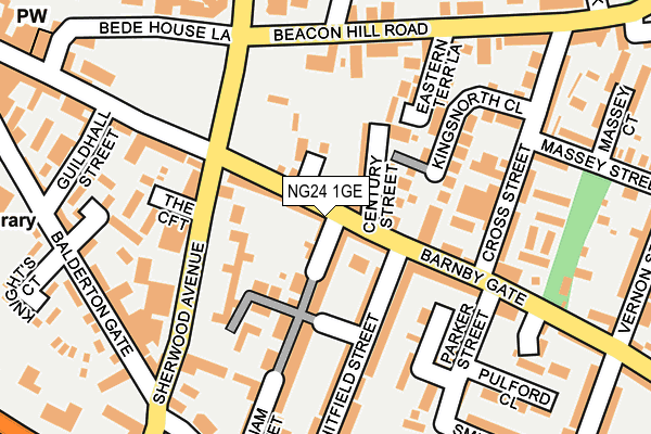 NG24 1GE map - OS OpenMap – Local (Ordnance Survey)