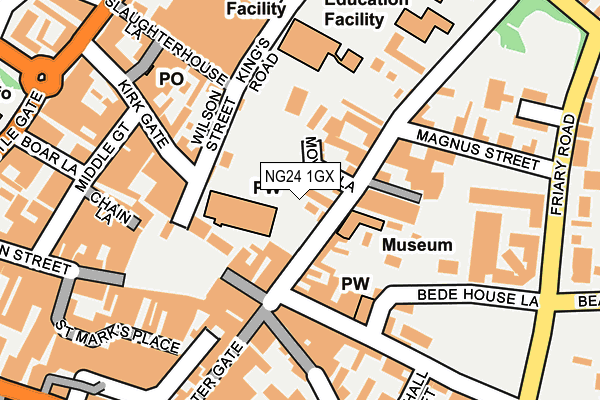 NG24 1GX map - OS OpenMap – Local (Ordnance Survey)