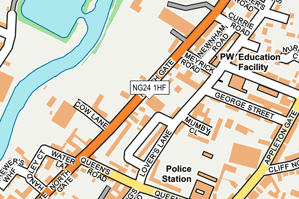 NG24 1HF map - OS OpenMap – Local (Ordnance Survey)