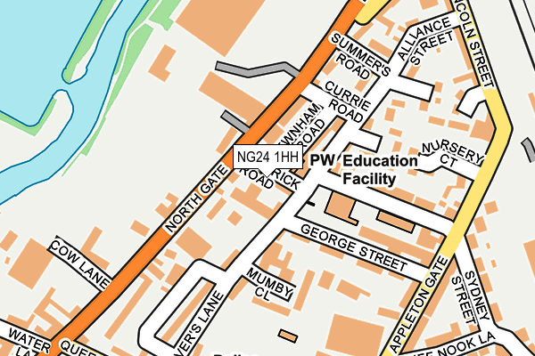 NG24 1HH map - OS OpenMap – Local (Ordnance Survey)