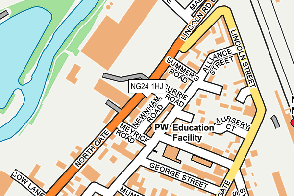 NG24 1HJ map - OS OpenMap – Local (Ordnance Survey)