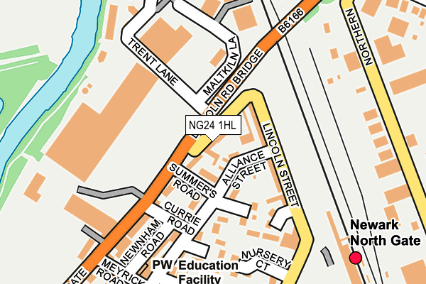 NG24 1HL map - OS OpenMap – Local (Ordnance Survey)