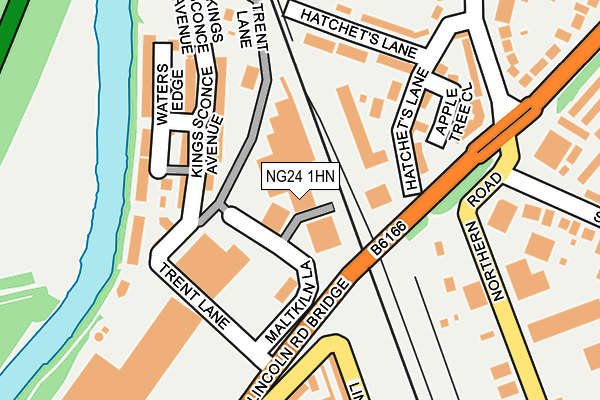 NG24 1HN map - OS OpenMap – Local (Ordnance Survey)