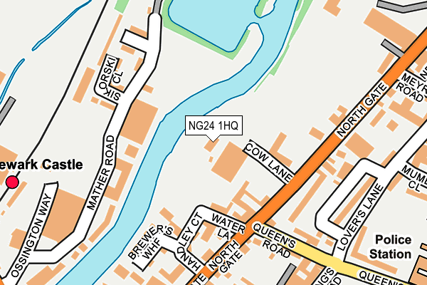 NG24 1HQ map - OS OpenMap – Local (Ordnance Survey)