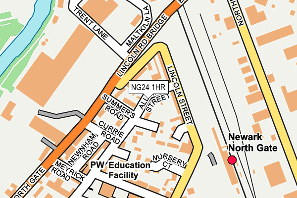 NG24 1HR map - OS OpenMap – Local (Ordnance Survey)