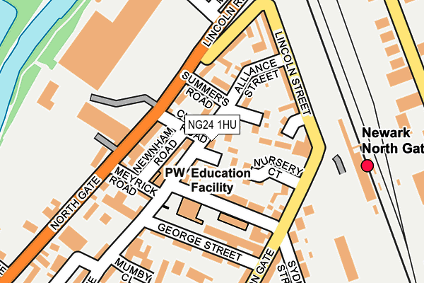 NG24 1HU map - OS OpenMap – Local (Ordnance Survey)