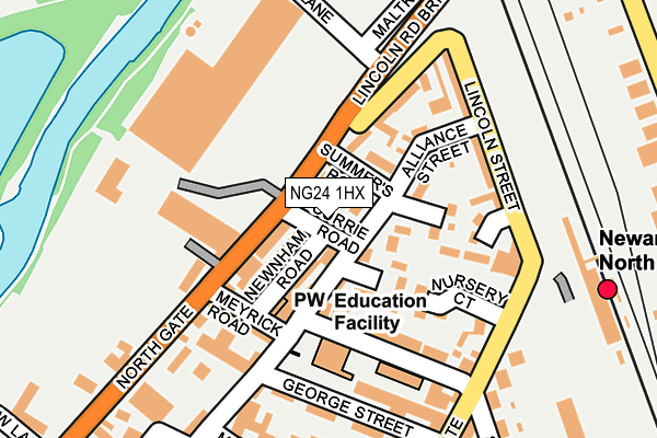 NG24 1HX map - OS OpenMap – Local (Ordnance Survey)