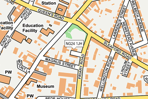 NG24 1JH map - OS OpenMap – Local (Ordnance Survey)