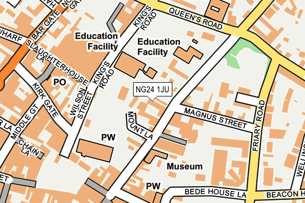 NG24 1JU map - OS OpenMap – Local (Ordnance Survey)