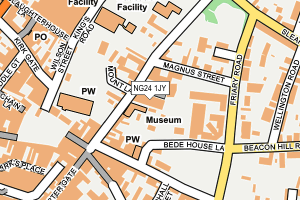 NG24 1JY map - OS OpenMap – Local (Ordnance Survey)