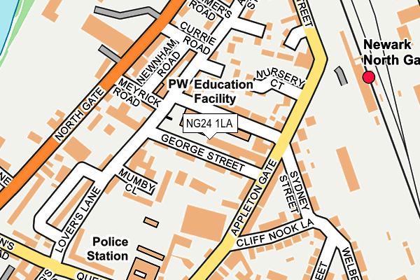 NG24 1LA map - OS OpenMap – Local (Ordnance Survey)