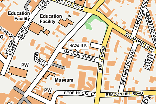 NG24 1LB map - OS OpenMap – Local (Ordnance Survey)