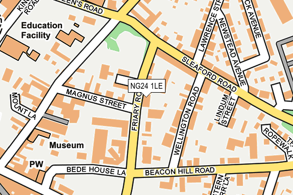 NG24 1LE map - OS OpenMap – Local (Ordnance Survey)