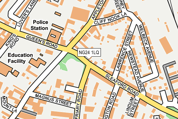 NG24 1LQ map - OS OpenMap – Local (Ordnance Survey)