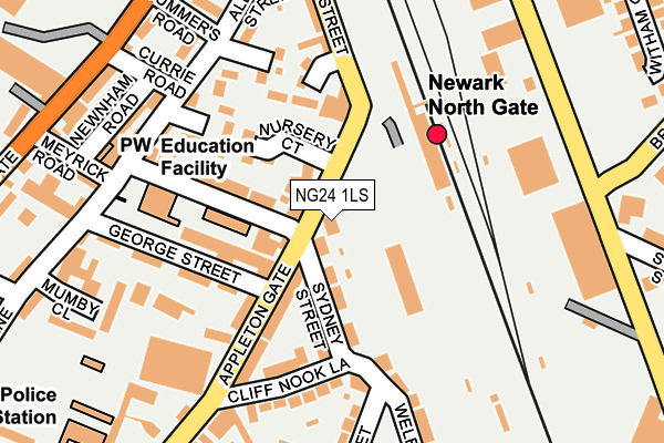 NG24 1LS map - OS OpenMap – Local (Ordnance Survey)