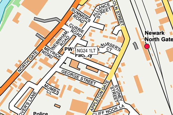 NG24 1LT map - OS OpenMap – Local (Ordnance Survey)
