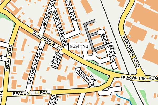 NG24 1NG map - OS OpenMap – Local (Ordnance Survey)