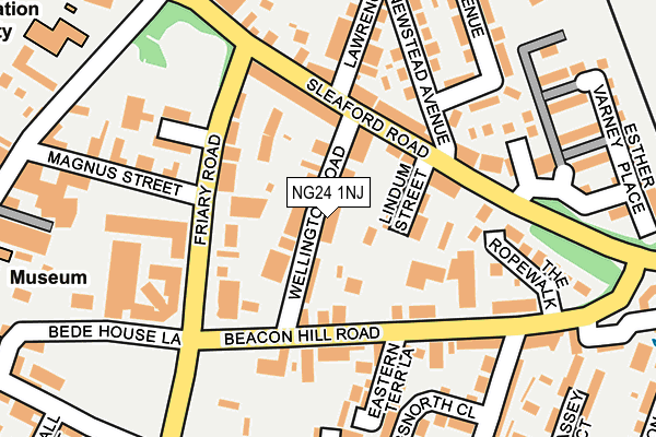 NG24 1NJ map - OS OpenMap – Local (Ordnance Survey)