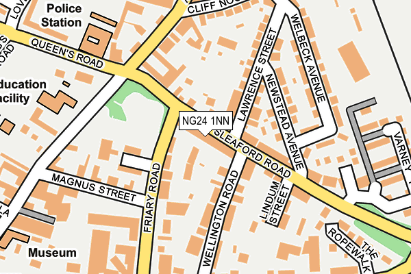 NG24 1NN map - OS OpenMap – Local (Ordnance Survey)