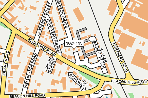 NG24 1NS map - OS OpenMap – Local (Ordnance Survey)