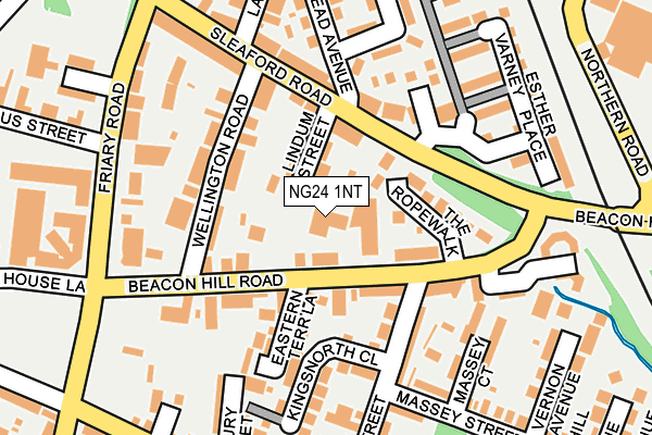 NG24 1NT map - OS OpenMap – Local (Ordnance Survey)