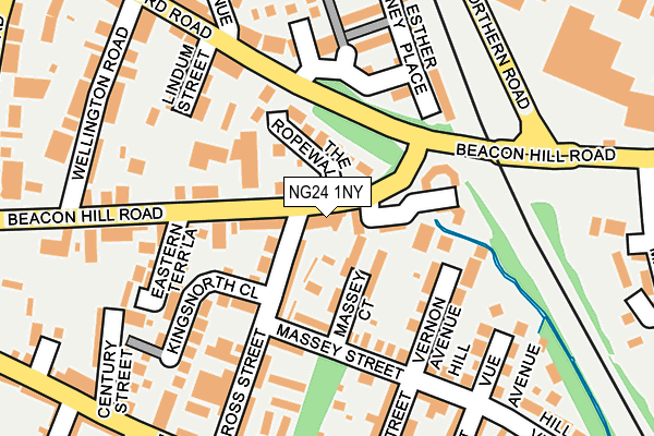 NG24 1NY map - OS OpenMap – Local (Ordnance Survey)