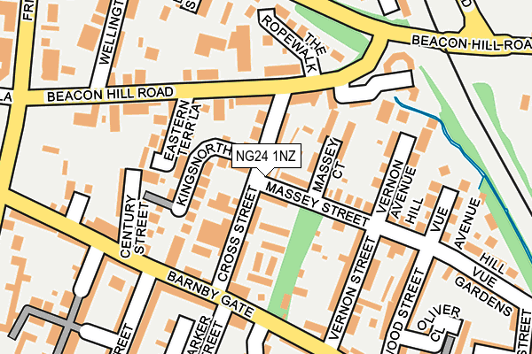 NG24 1NZ map - OS OpenMap – Local (Ordnance Survey)