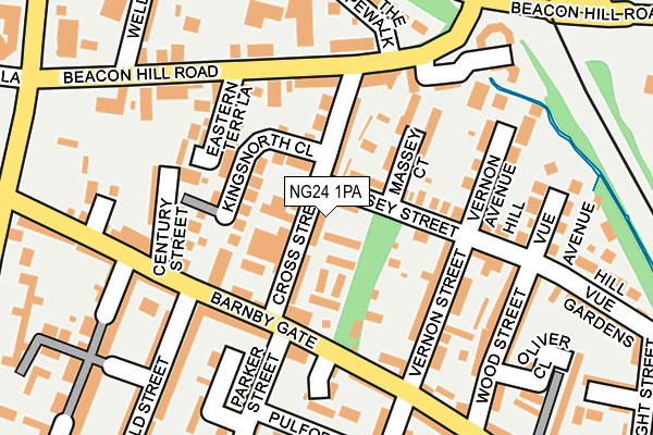 NG24 1PA map - OS OpenMap – Local (Ordnance Survey)