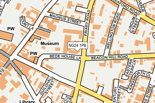 NG24 1PB map - OS OpenMap – Local (Ordnance Survey)