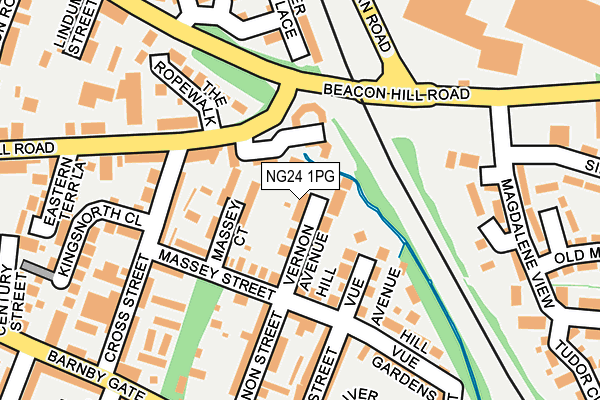 NG24 1PG map - OS OpenMap – Local (Ordnance Survey)