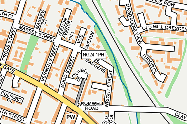 NG24 1PH map - OS OpenMap – Local (Ordnance Survey)