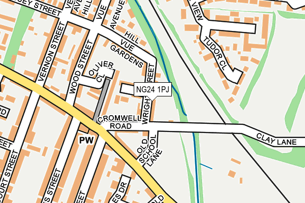 NG24 1PJ map - OS OpenMap – Local (Ordnance Survey)