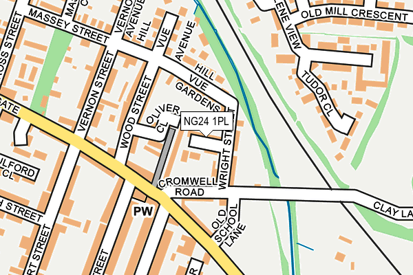 NG24 1PL map - OS OpenMap – Local (Ordnance Survey)