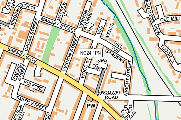 NG24 1PN map - OS OpenMap – Local (Ordnance Survey)