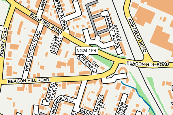 NG24 1PR map - OS OpenMap – Local (Ordnance Survey)