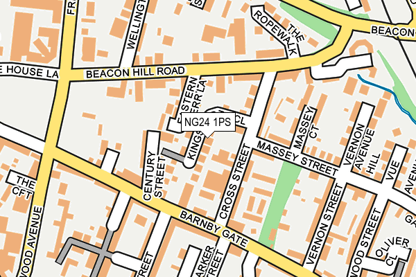 NG24 1PS map - OS OpenMap – Local (Ordnance Survey)