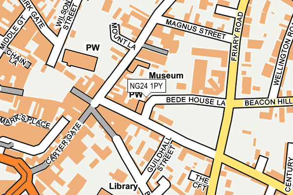 NG24 1PY map - OS OpenMap – Local (Ordnance Survey)