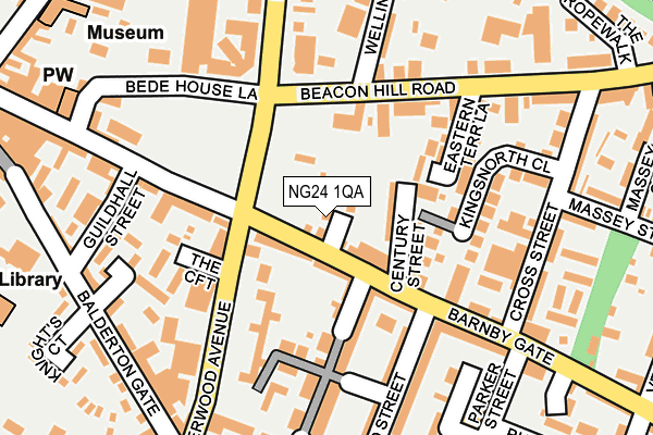 NG24 1QA map - OS OpenMap – Local (Ordnance Survey)